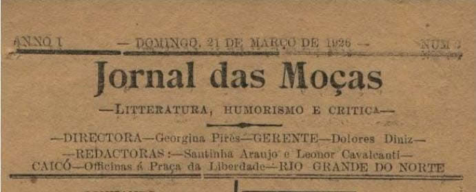 Protagonismo feminino no jornalismo em Caicó na década de 1920